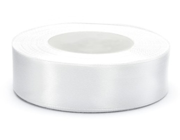 Wstążka tasiemka satynowa atłasowa 25mm 32mb biała