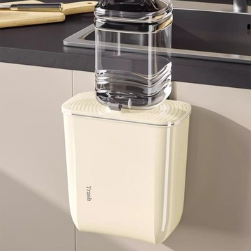 Контейнер для мусора с крышкой Контейнер для пищевых отходов Бежевый Длинный 31,6 см