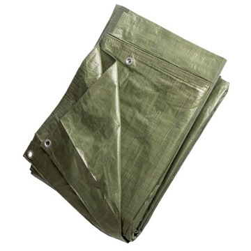 БРЕЗЕНТ 4x8 ЗЕЛЕНЫЙ УСИЛЕННЫЙ 100G/M2 ПРОЧНОЕ ПОКРЫТИЕ 8X4