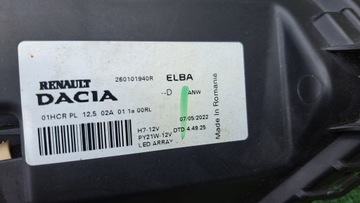 DACIA SANDERO 3 III FULL LED SVĚTLO PŘEDNÍ KPL