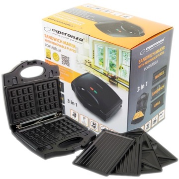 OPIEKACZ TOSTER 3W1 TOSTY GOFRY GRILL MOCNY