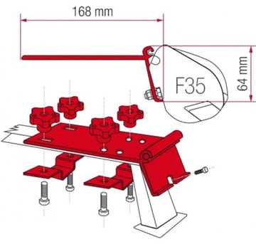 Adapter markizy Fiamma F35 do bagażnika dachowego