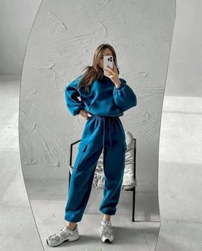 Women Hooded Tracksuit Two Pieces Set Sweatshirts