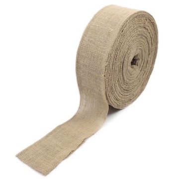 TKANINA JUTOWA JUTA NATURALNA 10 CM NA METRY OBSZYTE BRZEGI DEKORACYJNA