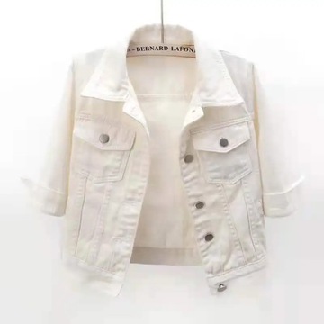 New Spring Summer Women Denim Jacket Tops Pink Col