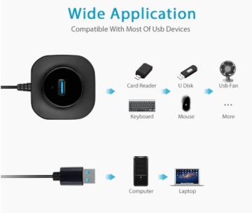 HUB Splitter 4 порта USB 3.0 1M