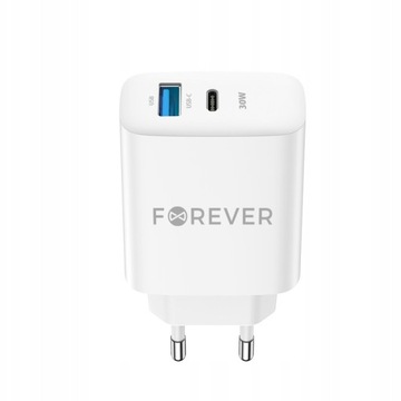 Быстрое зарядное устройство 30 Вт PD QC 1x USB C 1x USB