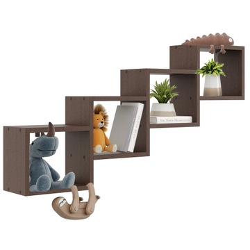 Półka wisząca ścienna książki regał 57x109 WENGE