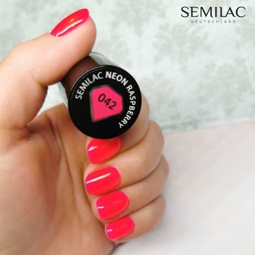 SEMILAC 042 Neon Raspberry UV LED Гибридный лак 7 мл