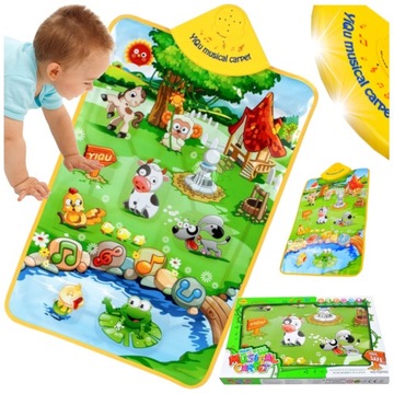 ОБРАЗОВАТЕЛЬНЫЙ МУЗЫКАЛЬНЫЙ КОВРИК ЗВУКИ ЖИВОТНЫХ MP3