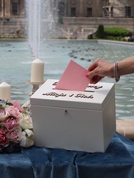 КОРОБКА ДЛЯ КОНВЕРТОВ И ОБРУЧАЛЬНЫХ КОЛЬЦ С ГРАВИРОВКОЙ