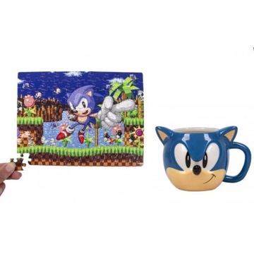 Sonic the Hedgehog Kubek 3D 250 ml + Puzzle 100 el
