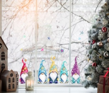 МНОГОРАЗОВЫЕ наклейки «Рождественские гномы» с гномами