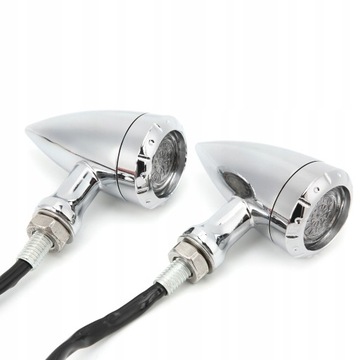 2 szt. Motocykl LED Turn Signal Lamp Retro Żółte