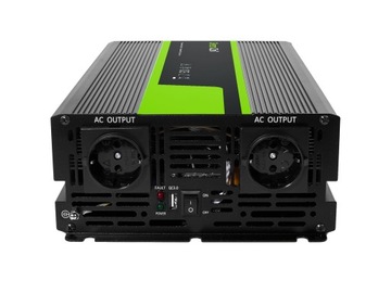 Автомобильный преобразователь GreenCell 12V 2000W 4000W USB Pure SINUS для грузовика