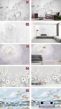 ФОТО ОБОИ 3D ГРАФИКА ЦВЕТЫ ЛИСТЬЯ ЖИВОПИСЬ