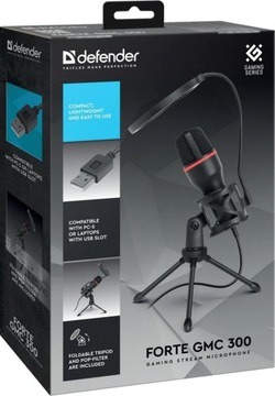MIKROFON DEFENDER FORTE GMC 300 RGB STREAMING