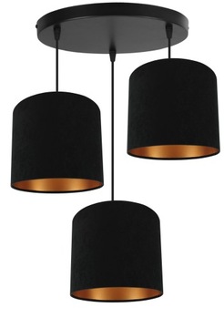 LAMPA WISZĄCA SUFITOWA ŻYRANDOL ABAŻUR WELUR LED