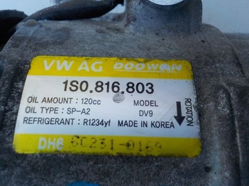 CITIGO UP MII 1.0 MPI CHY KOMPRESOR KLIMATIZACE 1S0816803