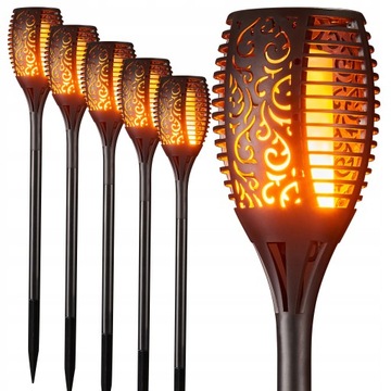 6x Lampa solarna LED POCHODNIA efekt OGIEŃ PŁOMIEŃ