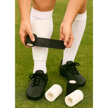 TAŚMA PIŁKARSKA SPORTOWA TEJP DO GETR 5CM BANDAŻ KOHEZYJNY QUANTIRO BIAŁY
