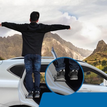 2 X СКЛАДНАЯ ЛЕСТНИЦА С ПЕДАЛЬЮ АВТОМОБИЛЬНОЙ ДВЕРИ С БЕЗОПАСНЫМ МОЛОТОКОМ