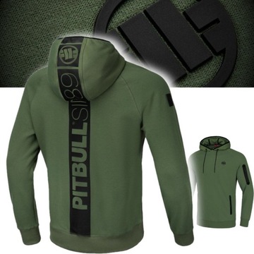PITBULL WEST COAST BLUZA MĘSKA Z KAPTUREM STAFFORD 300g OLIWKOWA S