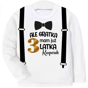 BLUZKA URODZINY ALE GRATKA 3 LATA IMIĘ r. 110