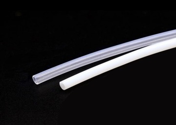 teflonowa rurka z PTFE - 2 x 4 mm. 10 cm. - TRANSPARENTNA