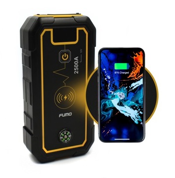 MOCNY ROZRUCH JUMP STARTER BOOSTER ROZRUSZNIK DO AUTA 2500A POWERBANK LCD