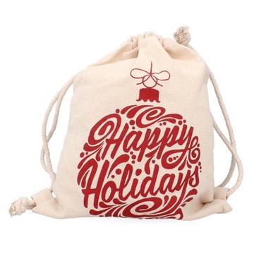 Worek na Prezenty Świąteczny Plecak Bawełna