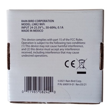 Модуль LNK2 WiFi для контроллеров Rain Bird ESP RZX TM2