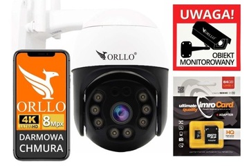 Kamera IP ORLLO Z20 4K 8 MP 5xZOOM BEZPRZEWODOWA ZEWN + KARTA 64GB