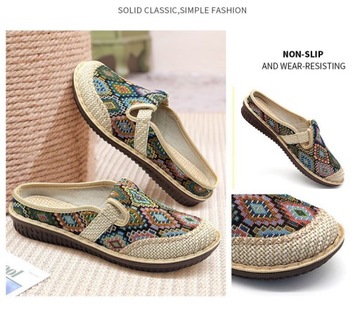 ЖЕНСКАЯ ЛЬНЯНАЯ ОБУВЬ, СЛИПОНЫ, ЛЕГКАЯ ОБУВЬ НА ПЛОСКОЙ ПЛАТФОРМЕ