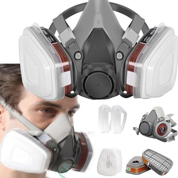 Maska Półmaska Lakiernicza Respirator Komplet Zestaw