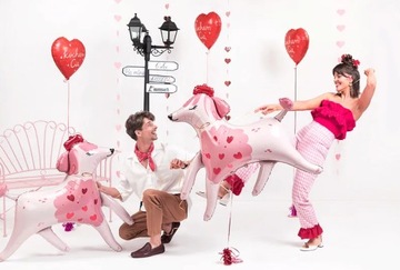 Набор украшений для ДНЯ СВЯТОГО ВАЛЕНТИНА LOVE Воздушные шары-сердечки