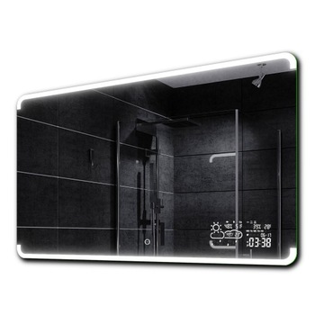 Lustro łazienkowe LED +pogoda dotyk 160x80 ASSEN