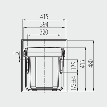 GTV Sorter GTV для 450 2x шкафа 20L Содержание лица спереди