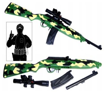 KARABIN Pistolet Pistolety KARABINY GUN + TARCZA