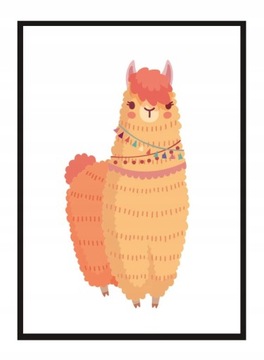 OBRAZ PLAKAT W RAMIE 33x43 cm Alpaka PD324