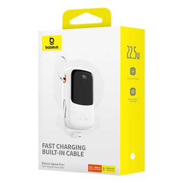 BASEUS FAST POWER BANK 20000 мАч, 22,5 Вт POWERBANK СО ВСТРОЕННЫМ КАБЕЛЕМ USB-C