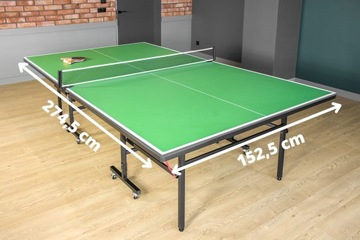 STÓŁ DO PING PONGA TENISA STOŁOWEGO ZIELONY SIATKA PALETKI RAKIETY PIŁKI