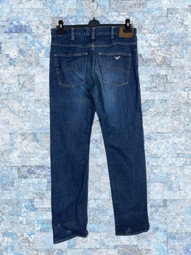 Armani Jeans Indigo roz. W33 męskie niebieskie jeansy straight