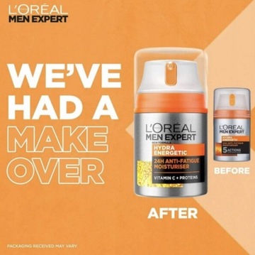 Эксперт по мужчинам L’Oréal Hydra Энергетические увлажняющие кремовые белки витамин