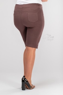 Spodenki dresowe 7XL brązowe kawowe plus size
