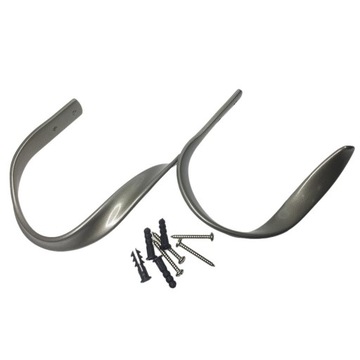 Металлический крючок для оконной шторы, серый