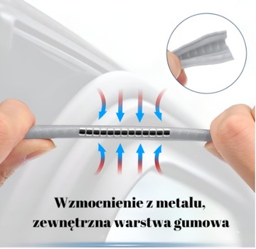 ZBROJONA USZCZELKA OSŁONA KRAWĘDZI DRZWI SAMOCHODU