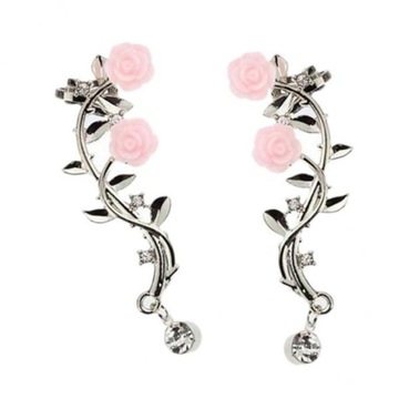 6xDimante Liść Ear Cuff Climber Crawler Kolczyki