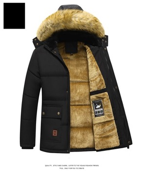 КУРТКА ЗИМНЯЯ МУЖСКАЯ, ДЛИННАЯ ПАРКА, ПАЛЬТО С КАПЮШОНОМ, УТЕПЛЕННАЯ, ПЛОТНАЯ, ТЕПЛАЯ