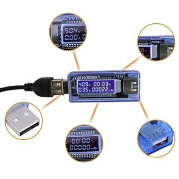 ЦИФРОВОЙ МЕТР ВОЛЬТМЕТР ТЕСТЕР АМПЕРМЕТР USB